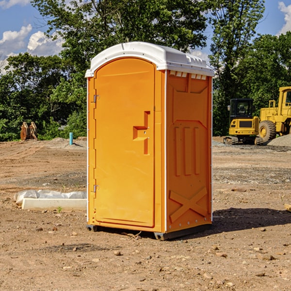 how often are the portable toilets cleaned and serviced during a rental period in New London IA